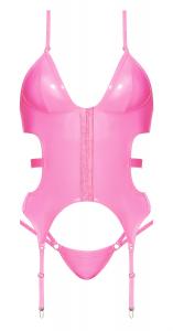 CLUB CANDY BASQUE & CHEEKY PANTY PINK S/M