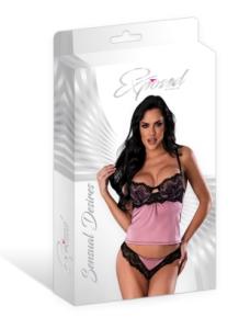 SENSUAL DESIRES CAMI & CHEEKY PANTY MAUVE S/M