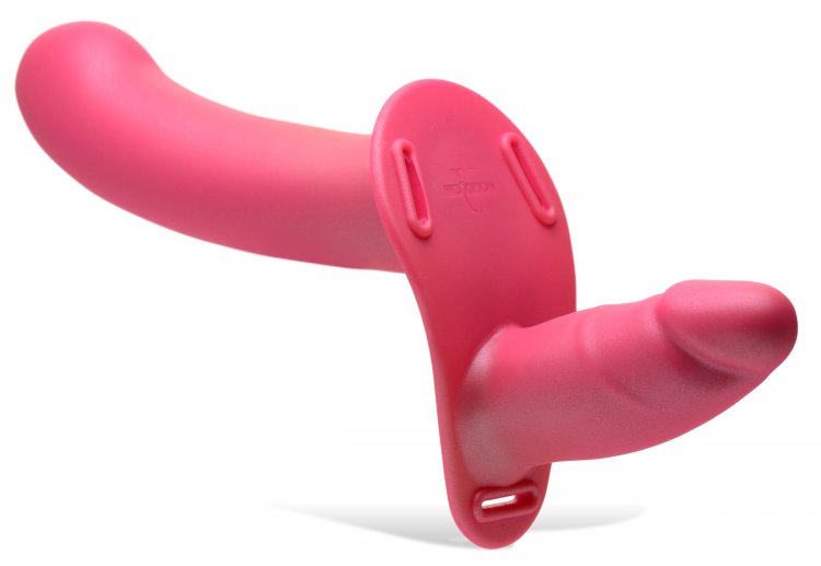 (d) Strap U 28x Double Diva 1. Double Dildo W/ Harness Pink